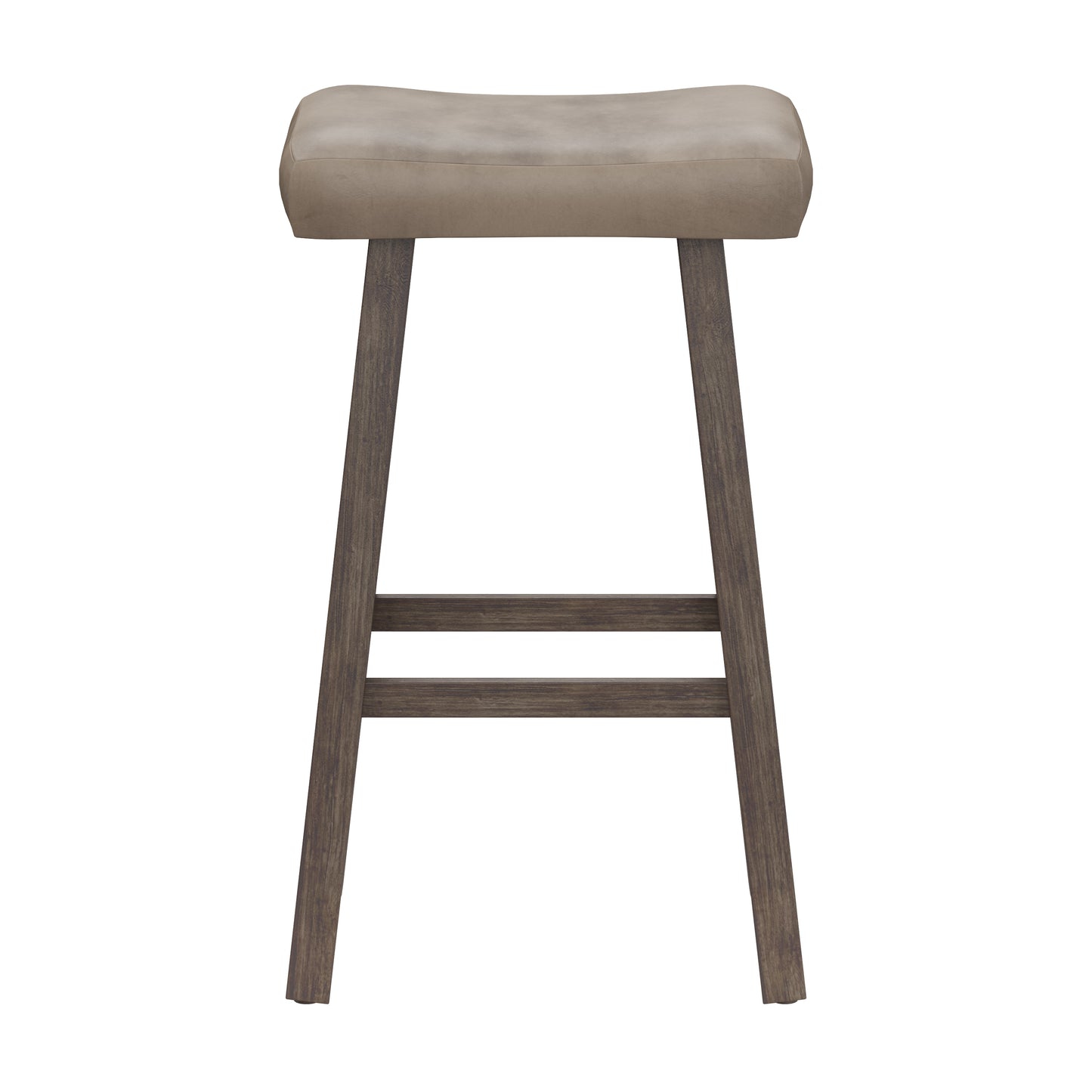 Hillsdale Furniture Saddle Wood Backless Bar Height Stool, Rustic Gray