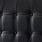 Hillsdale Furniture Lusso Full Upholstered Headboard, Black Faux Leather