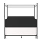 Hillsdale Furniture McArthur King Metal and Upholstered Canopy Bed, Matte Black with Gray Fabric