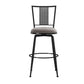 Hillsdale Furniture Queensridge Metal Swivel Bar Height Stool, Black with Silver