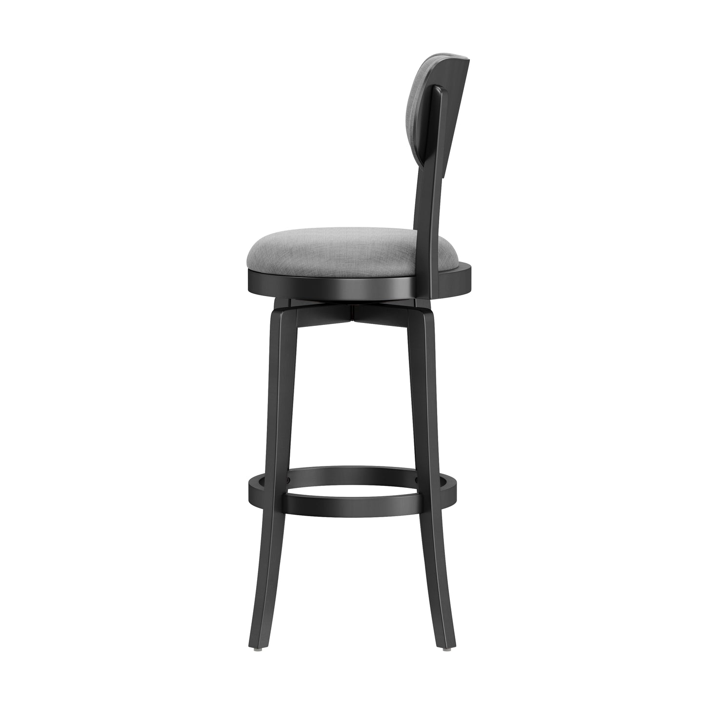 Hillsdale Furniture Sloan Wood Bar Height Swivel Stool, Black