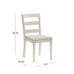 Hillsdale Furniture Spencer Wood Ladder Back Dining Chair, Set of 2, White Wire Brush