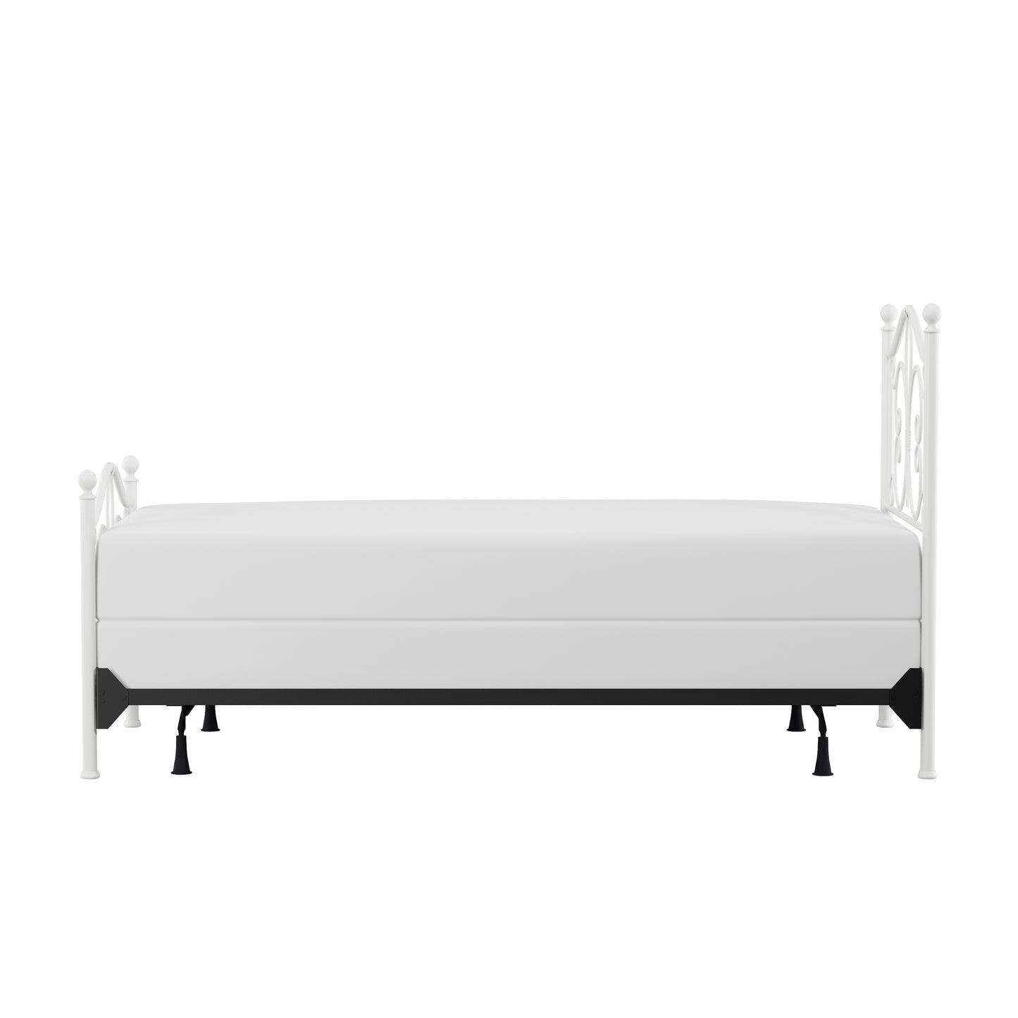 Hillsdale Furniture Ruby Twin Metal Bed, Textured White