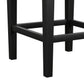 Hillsdale Furniture Cassidy Wood and Upholstered Backless Counter Height Stool, Black with Charcoal Velvet