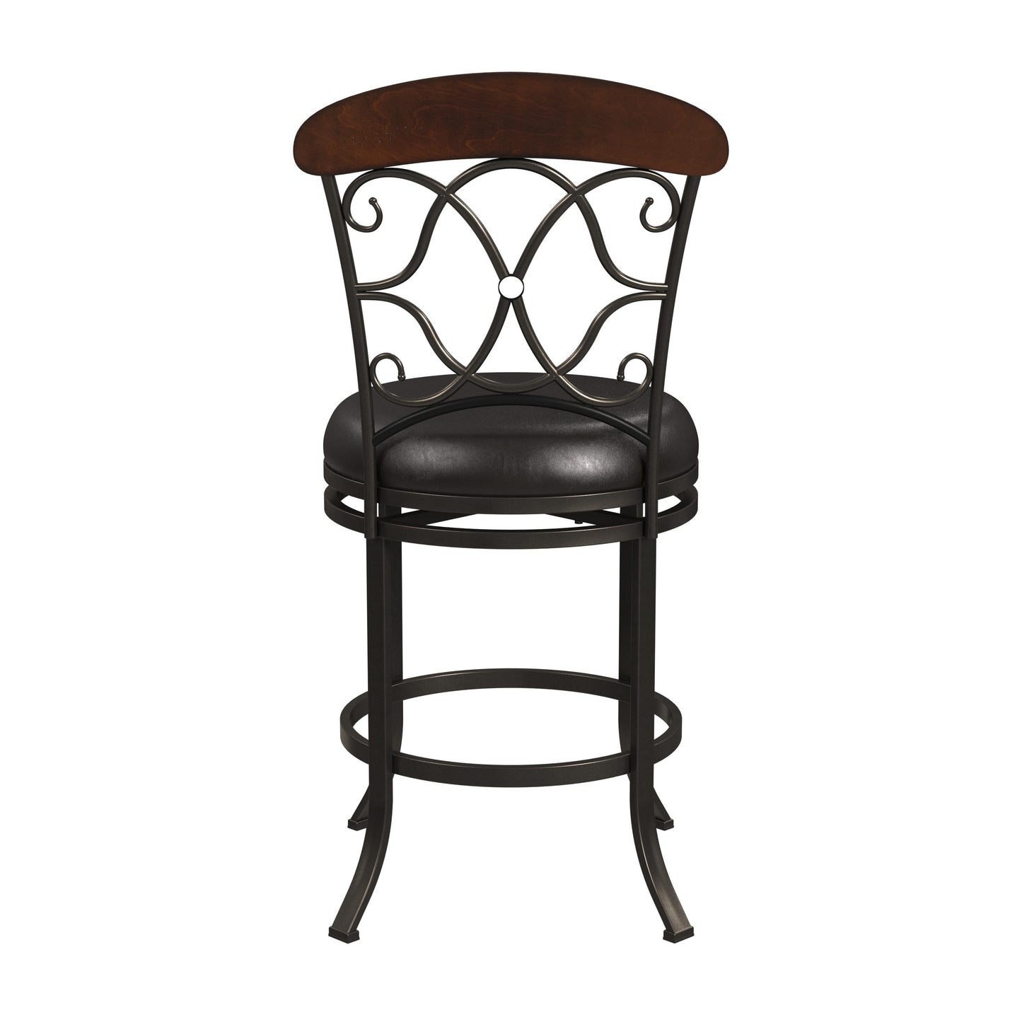 Hillsdale Furniture Dundee Commercial Grade Metal Counter Height Swivel Stool, Dark Coffee