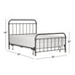 Hillsdale Furniture Kirkland Metal Full Bed, Aged Pewter