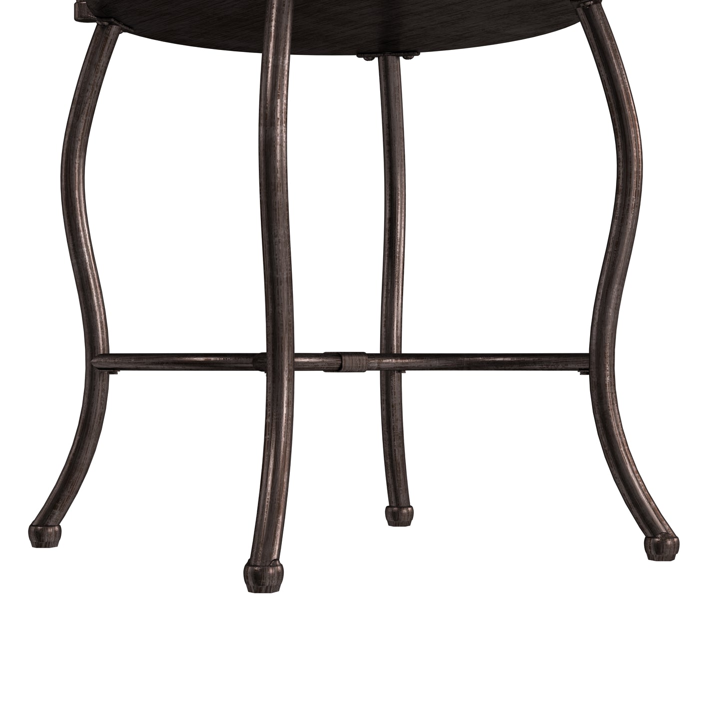 Hillsdale Furniture Brody Metal Vanity Stool, Rubbed Gray