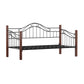 Hillsdale Furniture Matson Wood and Metal Daybed, Black with Cherry Posts