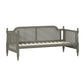 Hillsdale Furniture Melanie Wood and Cane Twin Daybed, French Gray