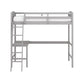 Living Essentials by Hillsdale Alexis Wood Arch Twin Loft Bed with Desk, Gray