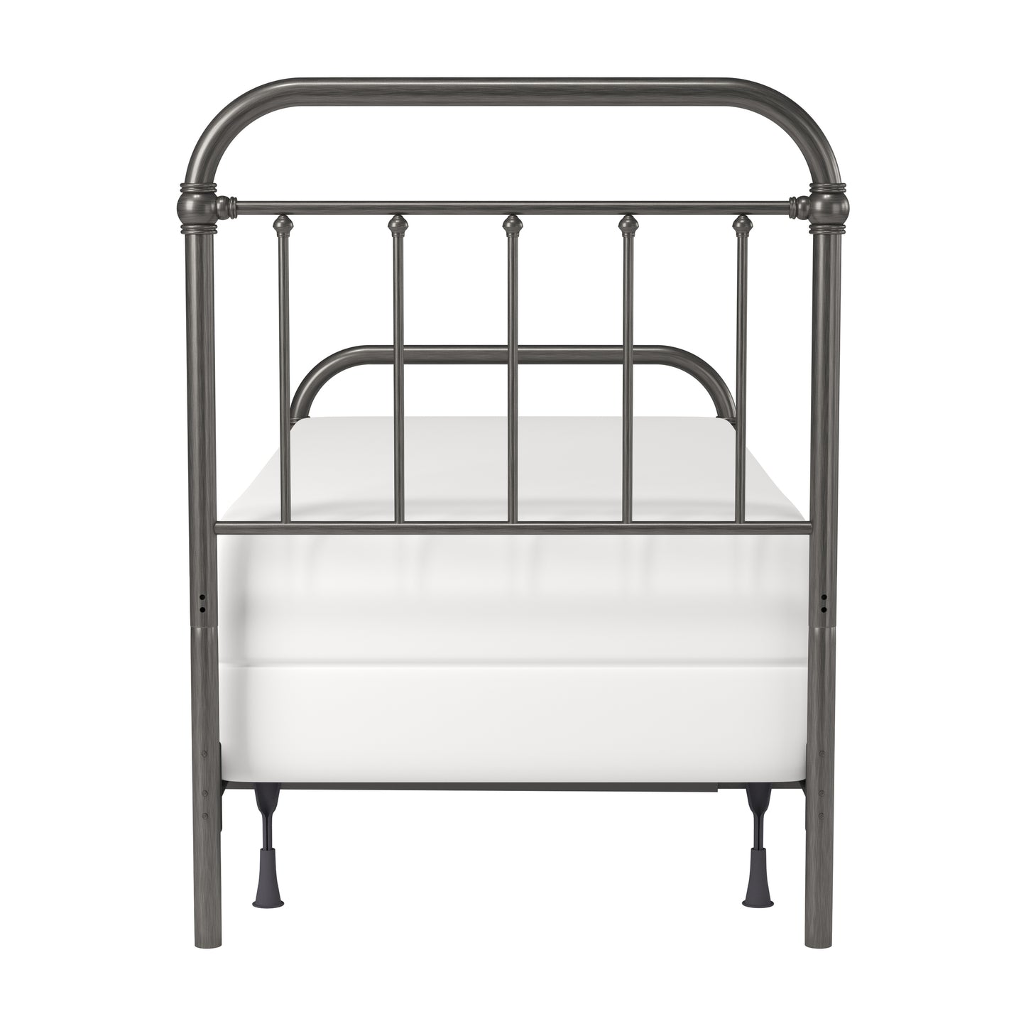 Hillsdale Furniture Kirkland Metal Twin Bed, Aged Pewter