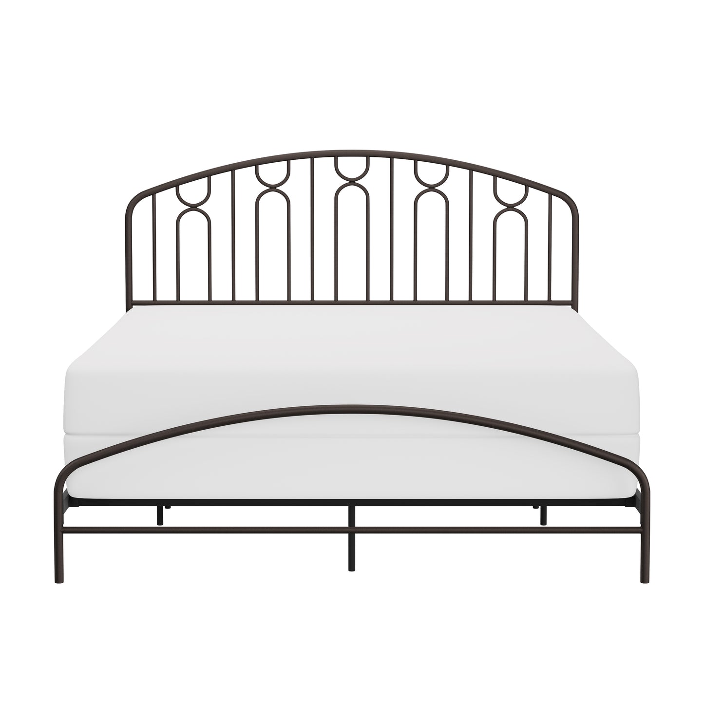 Hillsdale Furniture Riverbrooke Metal Arch Scallop Queen Bed, Bronze