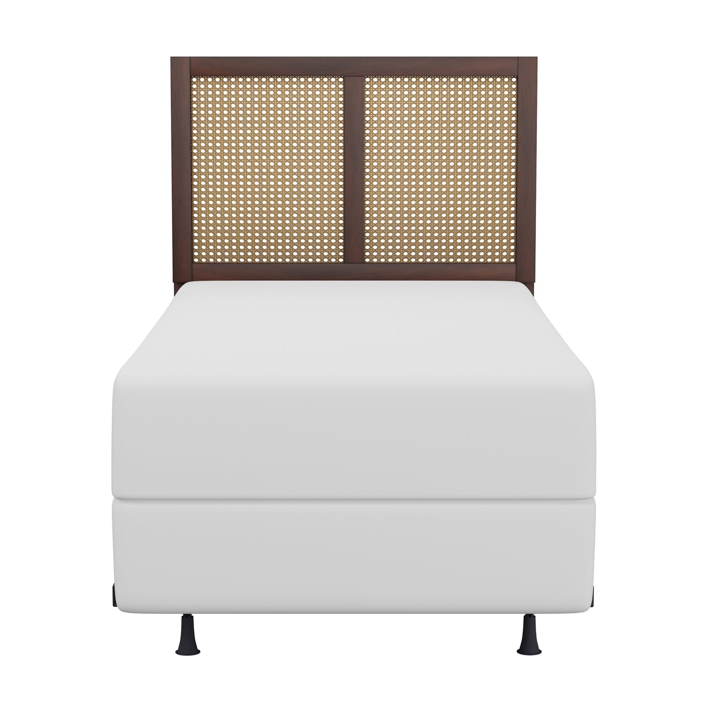 Hillsdale Furniture Serena Wood and Cane Panel Twin Headboard with Frame, Chocolate