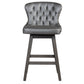 Hillsdale Furniture, Rosabella Wood Bar Height Swivel Stool, Gray Wire Brush