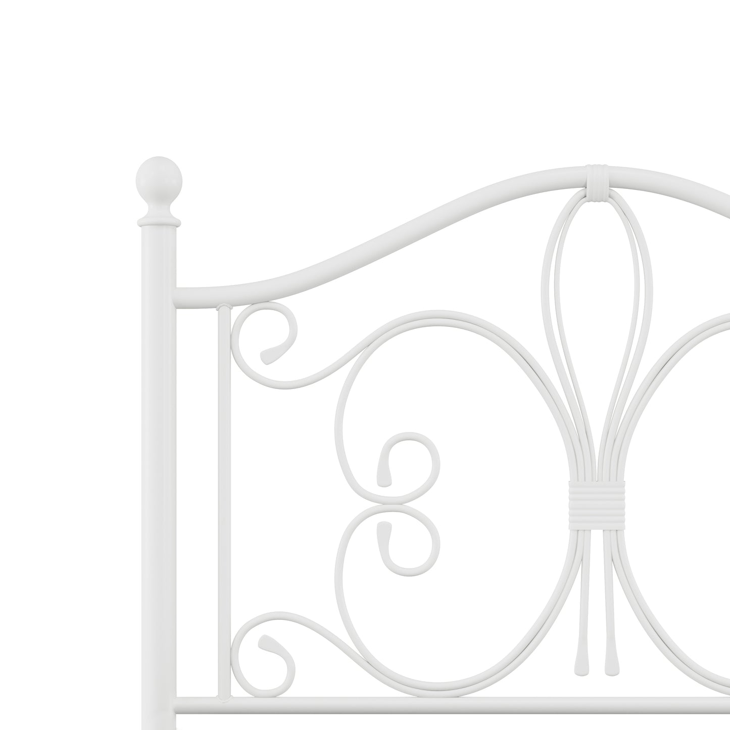 Hillsdale Furniture Ruby Twin Metal Headboard, Textured White