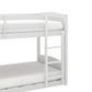 Living Essentials by Hillsdale Alexis Wood Arch Twin Over Twin Floor Bunk Bed, White