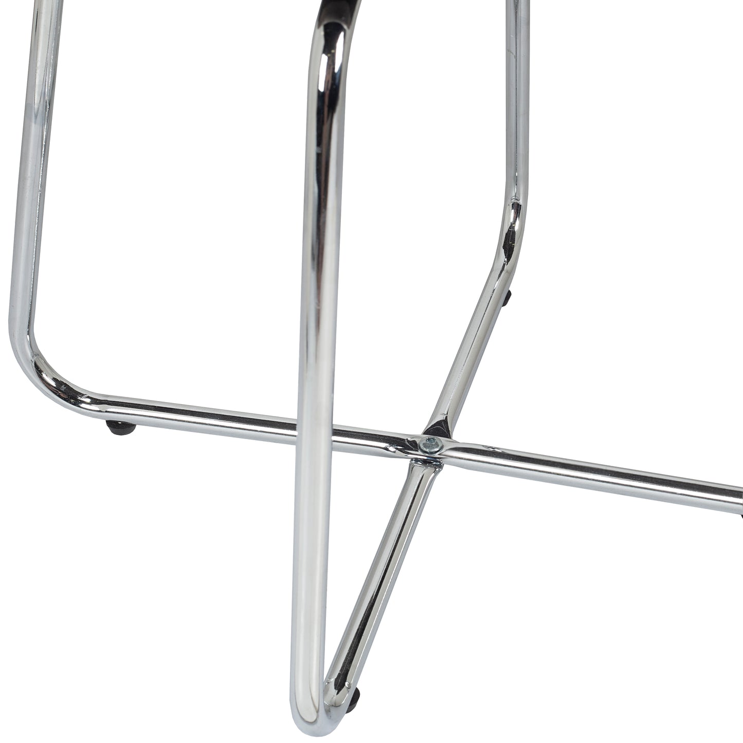 Hillsdale Furniture Marisol Metal Vanity Stool, Chrome with Blue Fabric