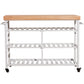 Hillsdale Furniture Kennon Metal Kitchen Cart with Wood Top, White