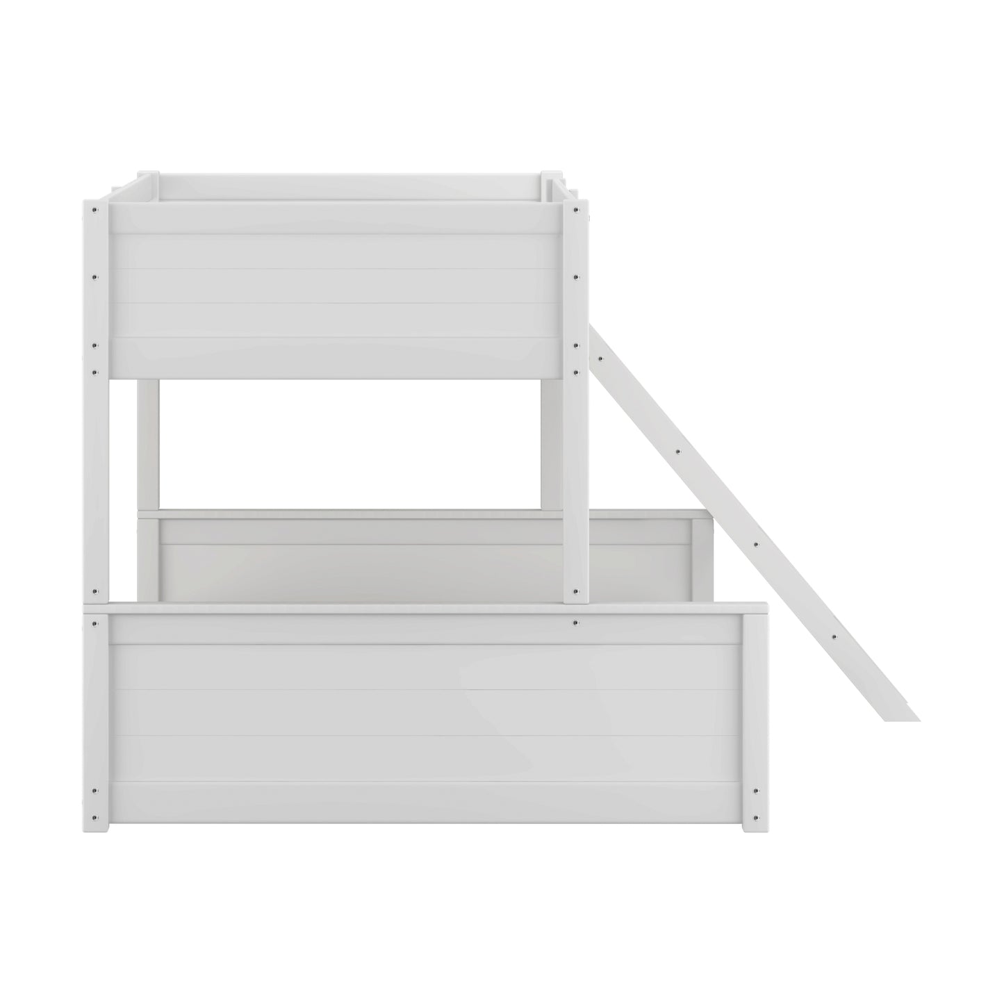 Living Essentials by Hillsdale Capri Wood Twin Over Full Bunk Bed, White