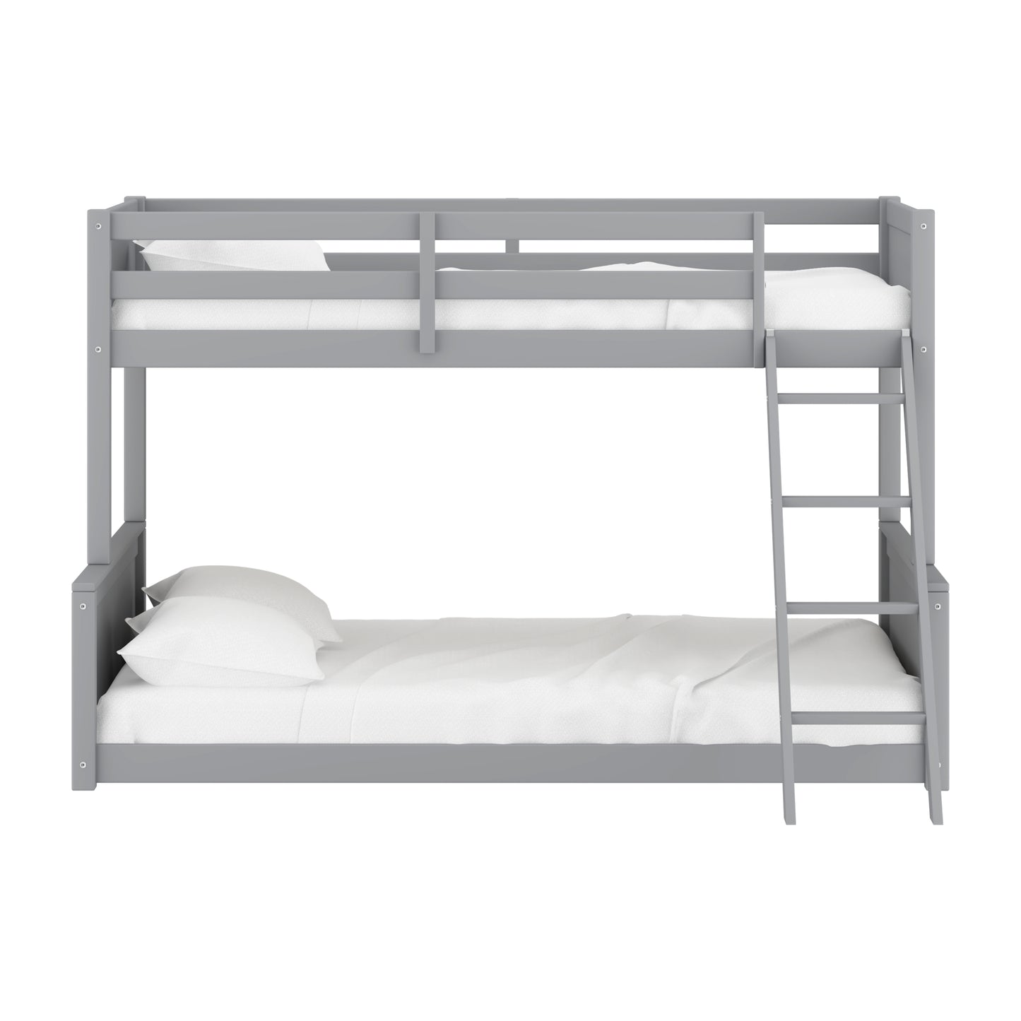 Living Essentials by Hillsdale Capri Wood Twin Over Full Bunk Bed, Gray