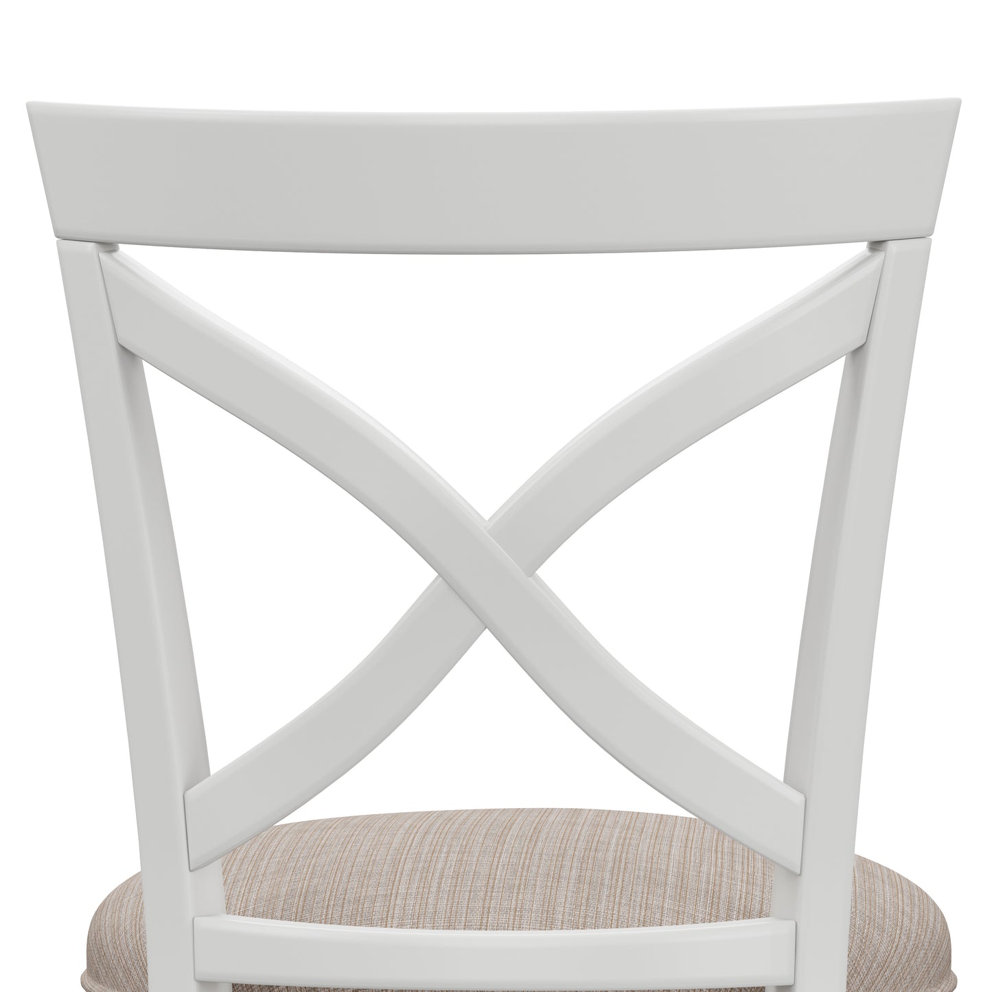 Hillsdale Furniture Ellendale Wood Counter Height Swivel Stool, White with Beige Fabric