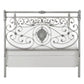 Hillsdale Furniture Mercer Queen Metal Sleigh Bed, Brushed White