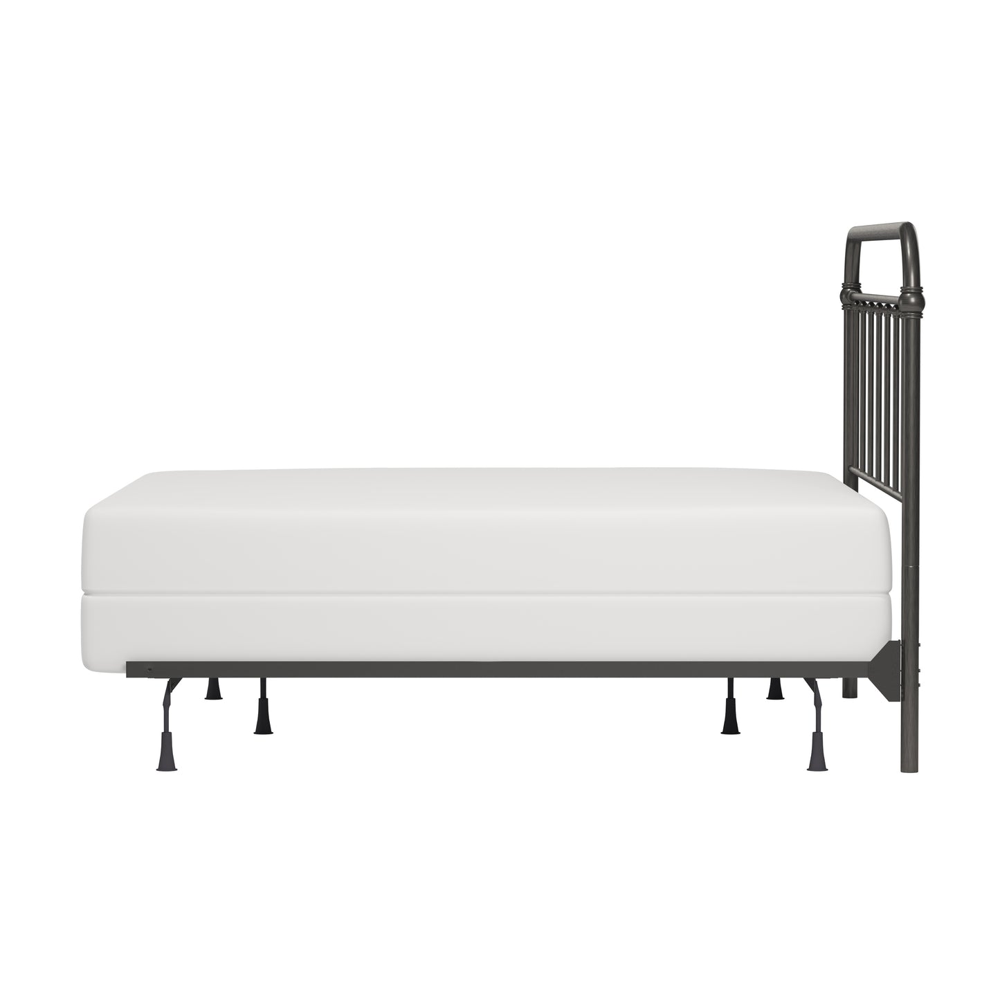 Hillsdale Furniture Kirkland Metal King Headboard with Frame, Aged Pewter