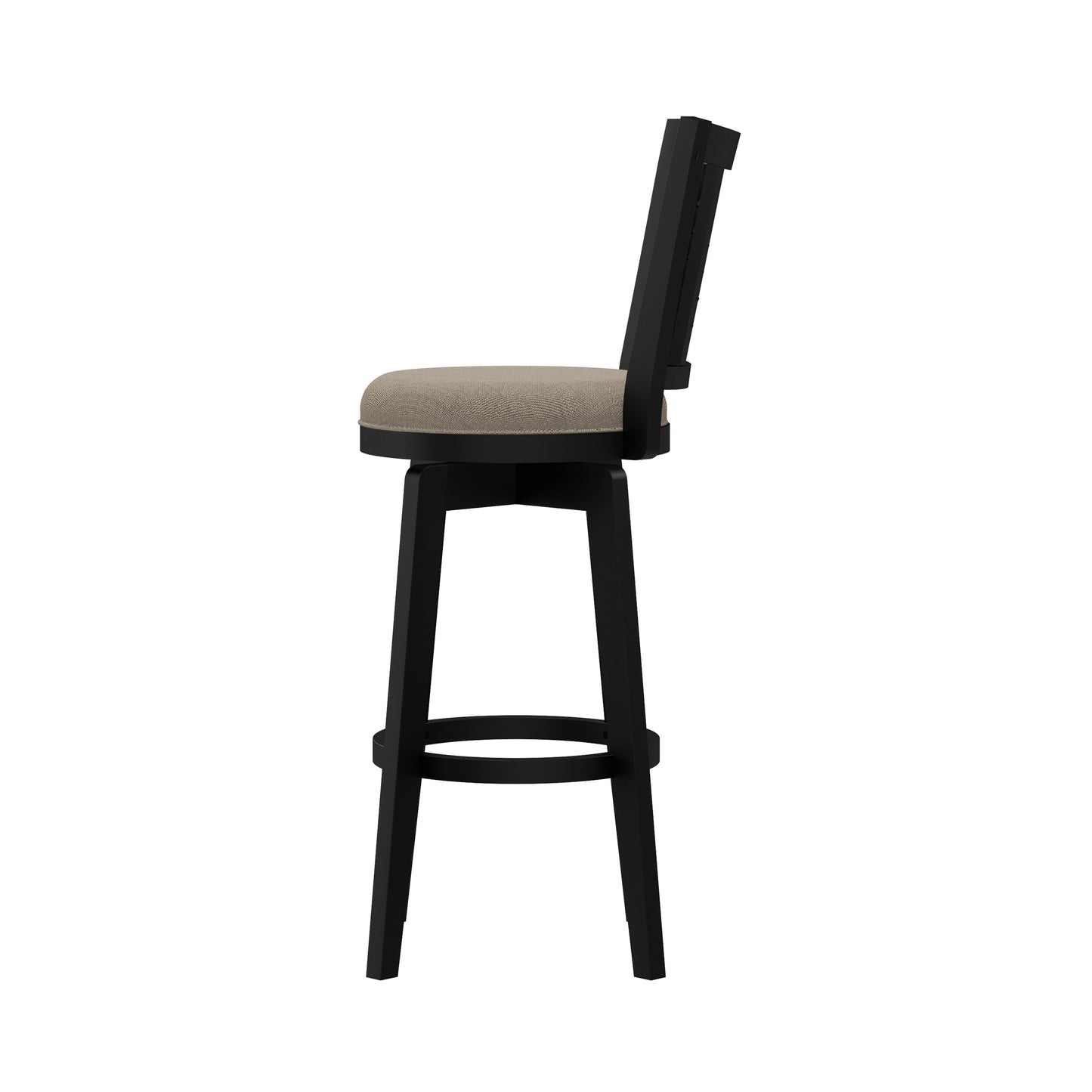 Hillsdale Furniture Foxmoor Wood Bar Height Swivel Stool, Black