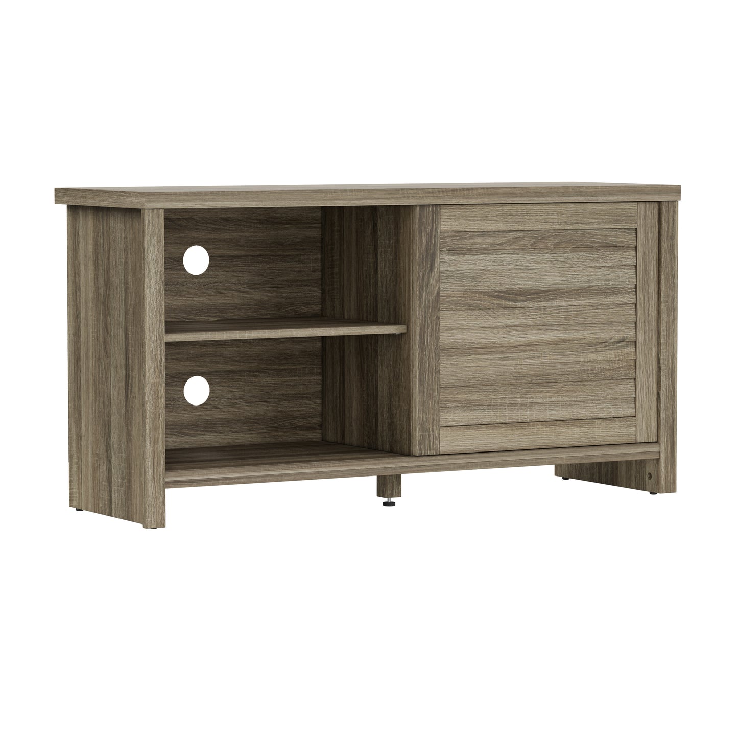 Living Essentials by Hillsdale Handerson 47 Inch Wood Entertainment Console, Dark Oak Finish