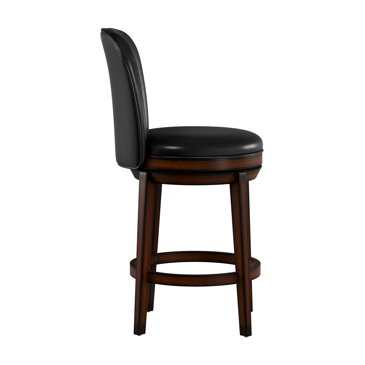 Hillsdale Furniture Victoria Wood Counter Height Swivel Stool, Dark Chestnut