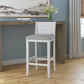 Hillsdale Furniture Fowler Wood Bar Height Stool, Sea White