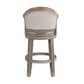 Hillsdale Furniture Monae Wood Bar Height Swivel Stool, Distressed Dark Gray