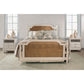 Hillsdale Furniture Melanie Wood and Cane Queen Bed, White