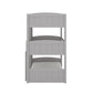 Living Essentials by Hillsdale Alexis Wood Arch Triple Twin Bunk Bed, Gray