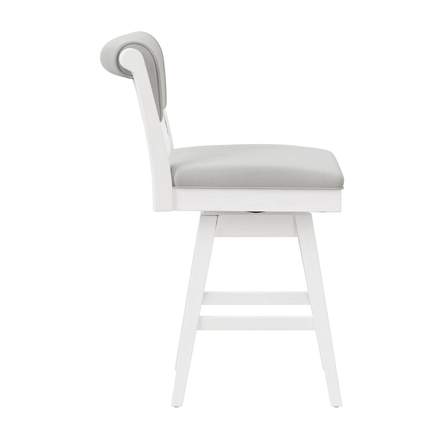 Hillsdale Furniture Clarion Wood and Upholstered Counter Height Swivel Stool, Sea White