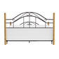 Hillsdale Furniture Winsloh Metal King Bed with Frame and Oak Wood Posts, Black