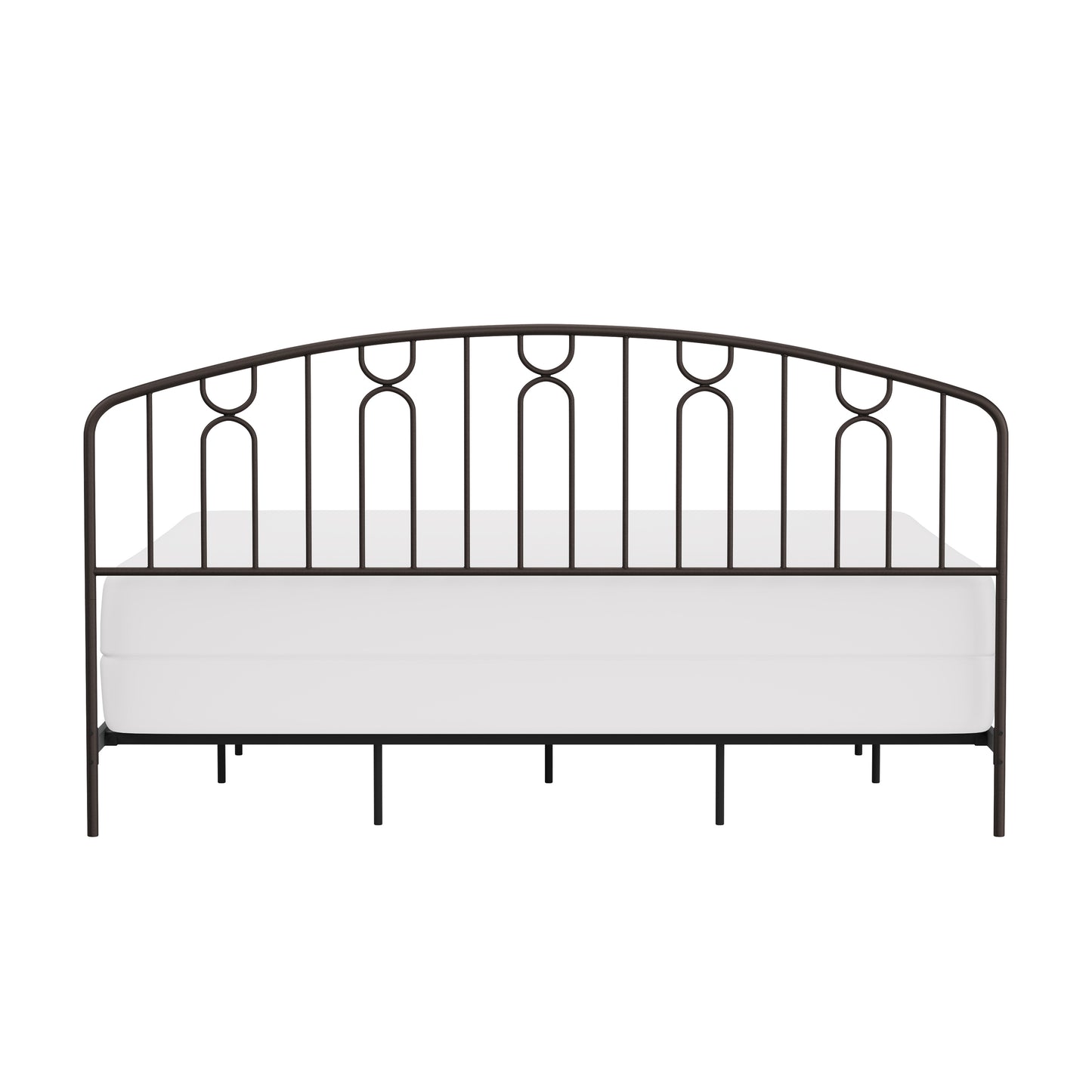 Hillsdale Furniture Riverbrooke Metal Arch Scallop King Bed, Bronze