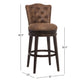 Hillsdale Furniture Edenwood Wood Bar Height Swivel Stool, Chocolate with Chestnut Faux Leather