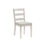 Hillsdale Furniture Spencer Wood Ladder Back Dining Chair, Set of 2, White Wire Brush