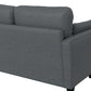 Living Essentials by Hillsdale Grant River Upholstered Sofa with 2 Pillows, Gray