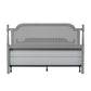 Hillsdale Furniture Melanie Wood and Cane King Bed, French Gray