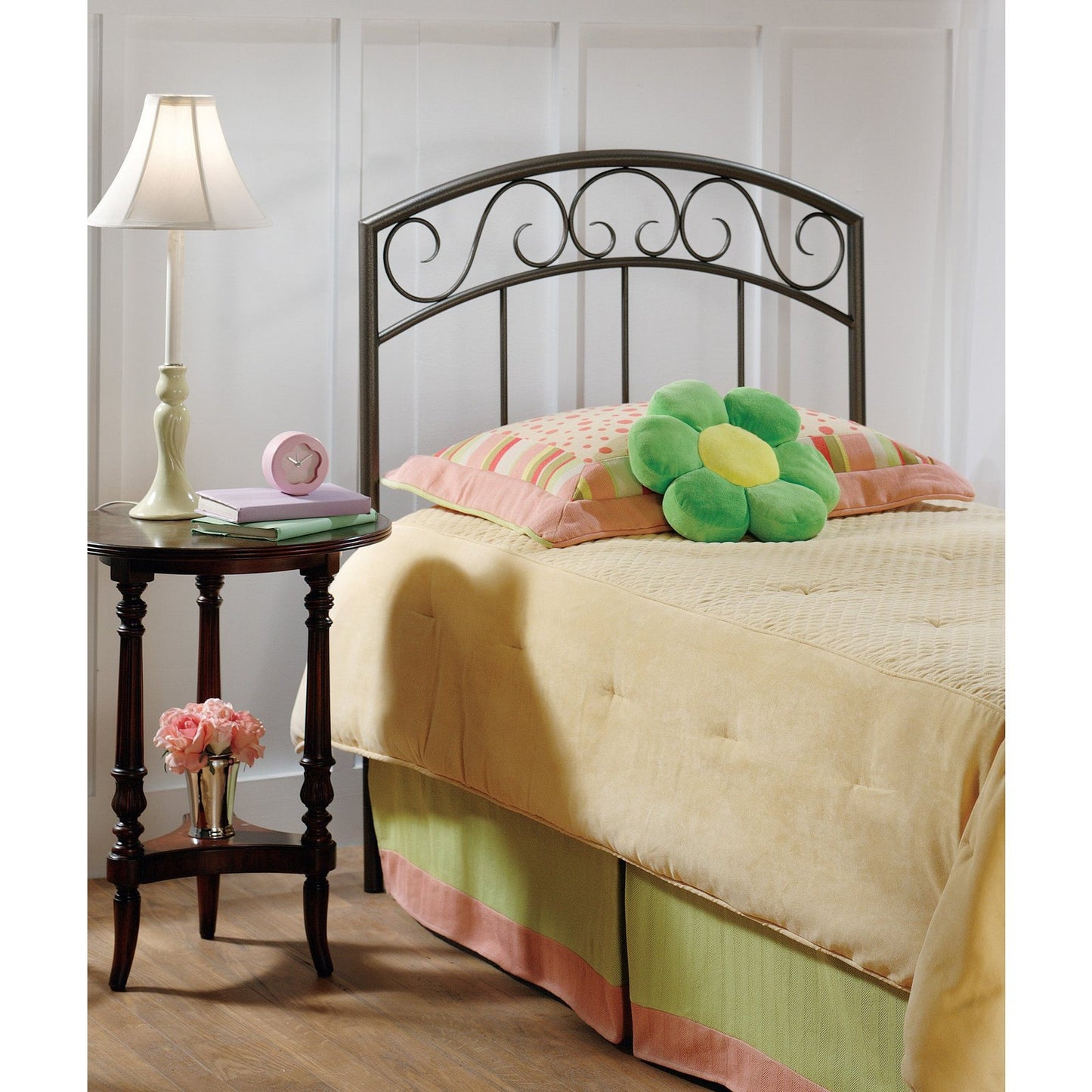 Hillsdale Furniture Wendell Twin Metal Headboard, Copper Pebble