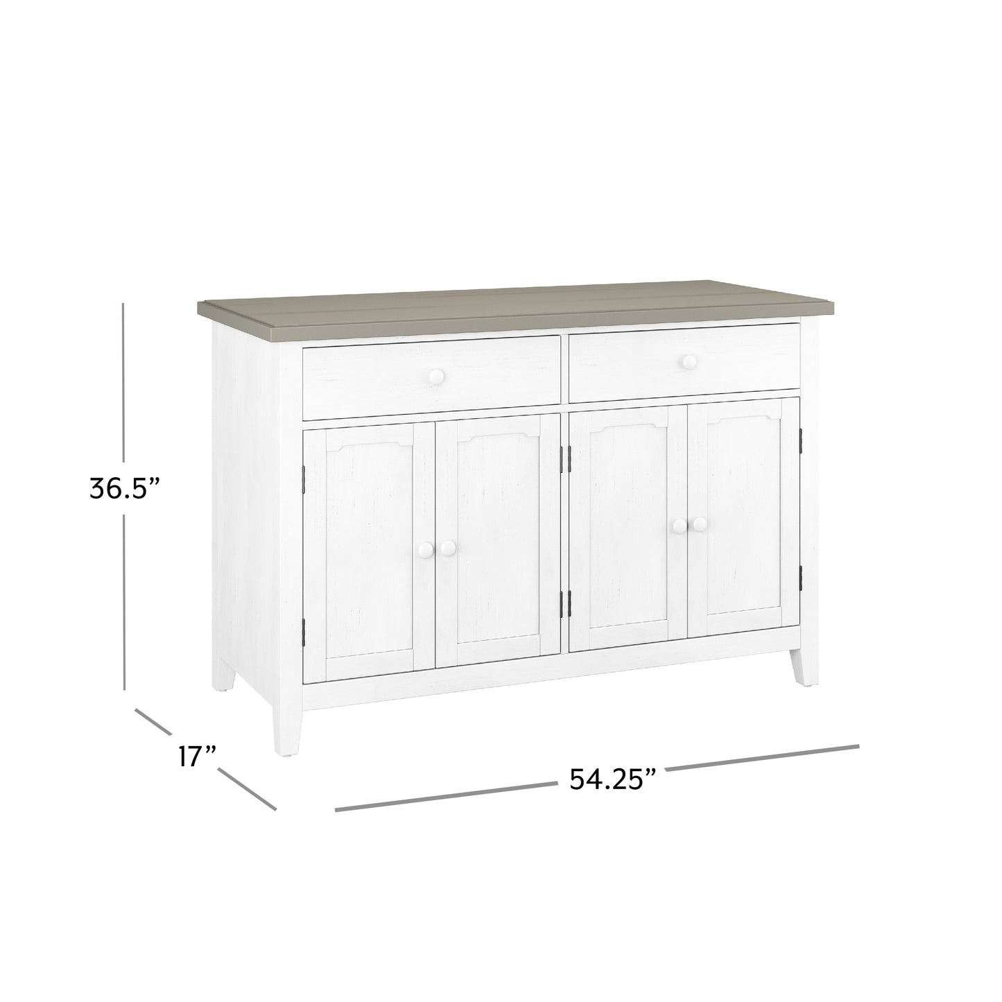 Hillsdale Furniture Clarion Wood Server, Sea White