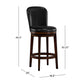 Hillsdale Furniture Victoria Wood Bar Height Swivel Stool, Dark Chestnut