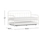 Hillsdale Furniture Kirkland Metal Twin Daybed with Roll Out Trundle, Soft White