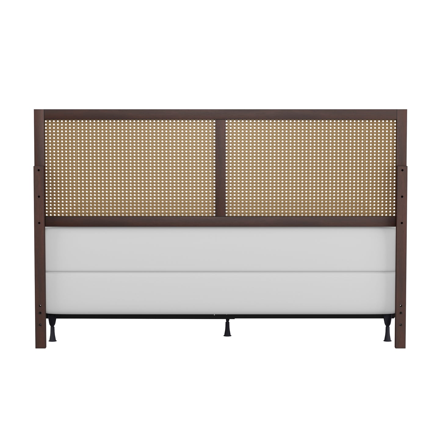 Hillsdale Furniture Serena Wood and Cane Panel King Headboard with Frame, Chocolate