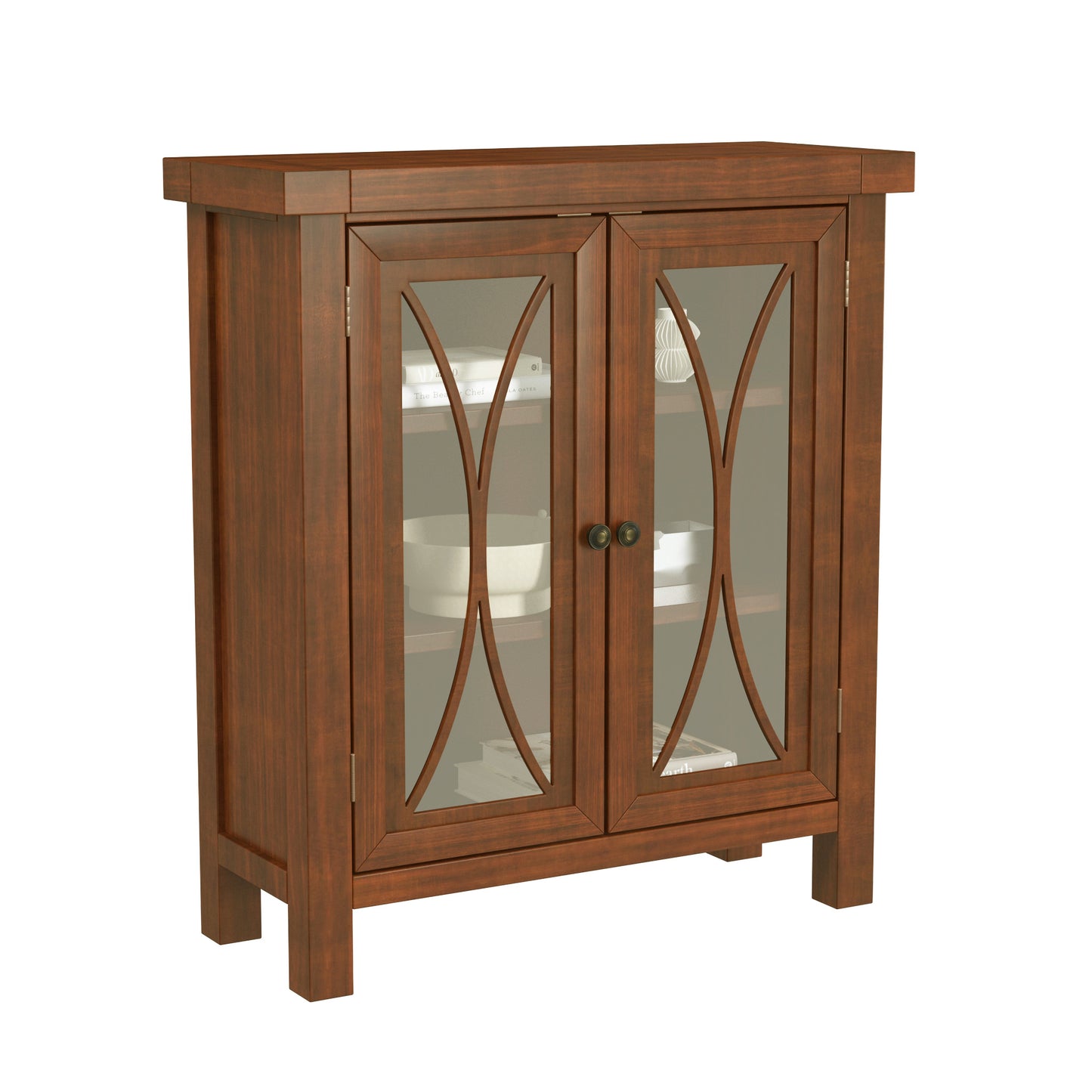 Hillsdale Furniture Bayside Wood 2 Door Console Cabinet, Rustic Mahogany