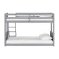 Living Essentials by Hillsdale Capri Wood Twin Over Full Bunk Bed, Gray