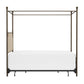 Hillsdale Furniture McArthur Queen Metal and Upholstered  Canopy Bed, Bronze with Linen Stone Fabric