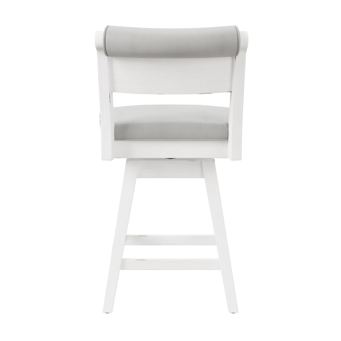 Hillsdale Furniture Clarion Wood and Upholstered Counter Height Swivel Stool, Sea White